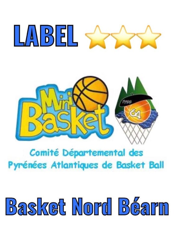 Label 3 étoiles école de basket