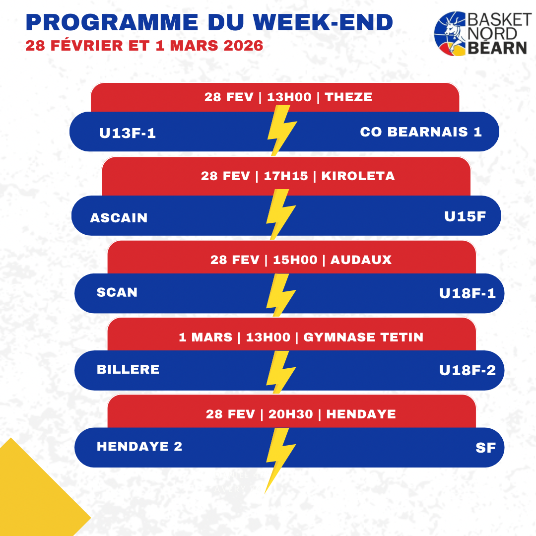 Programme du 28 Février et du 1 Mars