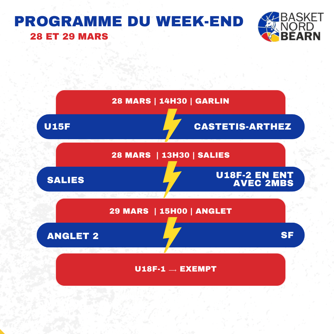 Programme du 28 et 29 Mars