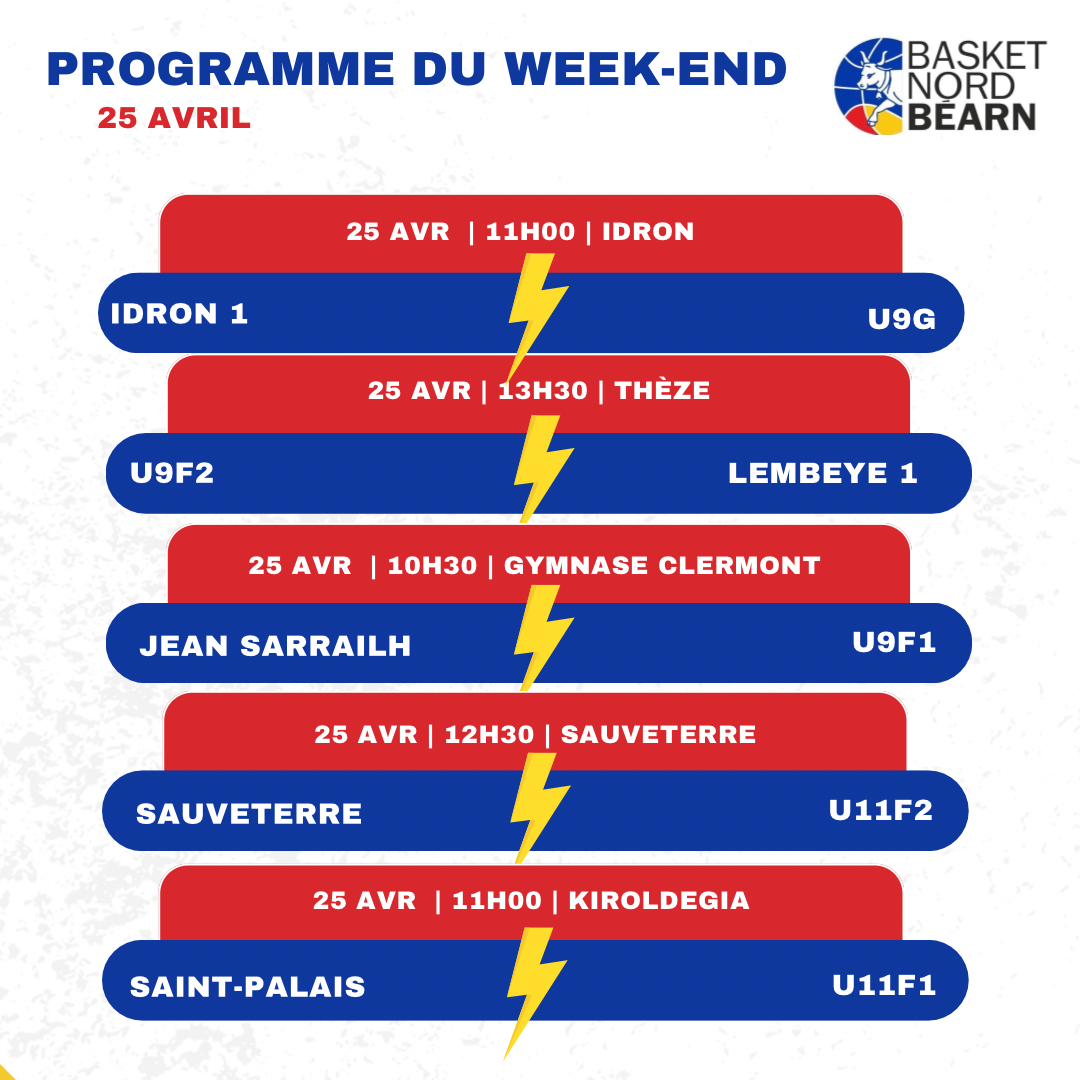 Programme du 25 Avril