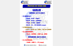 Rencontres du week-end du 27 &amp; 28 Novembre