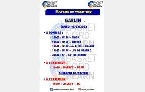 RENCONTRES DU WEEK-END 5/6 MARS