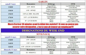 Désignations 5/6mars &amp; 12/13mars