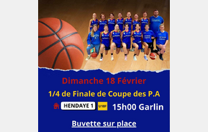 1/4 de finale coupe U18 filles