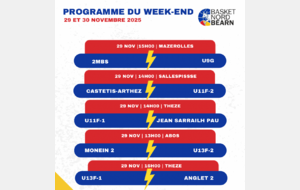 Programme du week-end des 29 et 30 Novembre