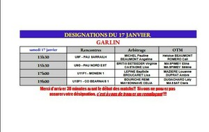 Désignations fin du mois de janvier