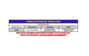 désignations avril / début mai