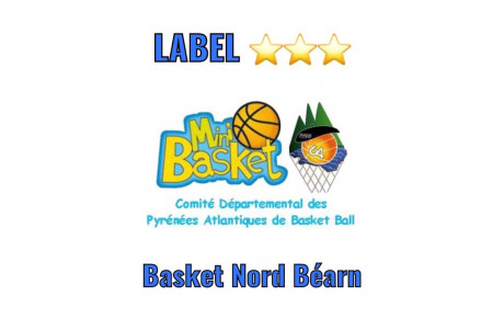 Label 3 étoiles école de basket