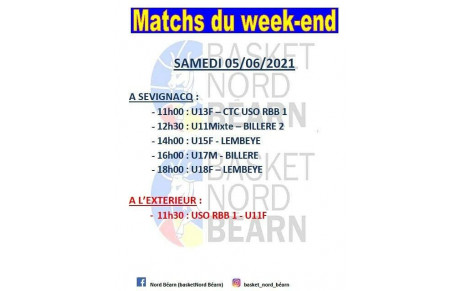 Reprise des matchs des jeunes!