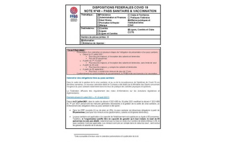 NOUVELLES MESURES COVID-19