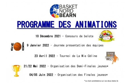 PROGRAMME ANIMATIONS BNB