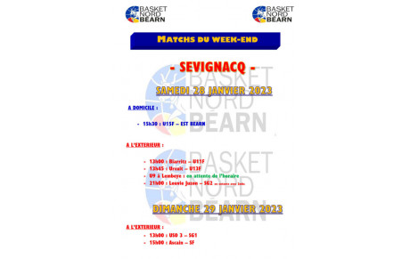 Rencontres du 28 et 29 janvier