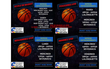 Reprise entraînements jeunes BNB