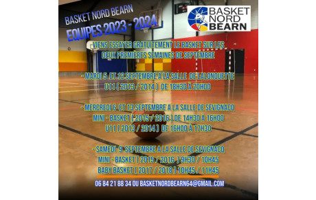 Essais Ecole basket &amp; U11