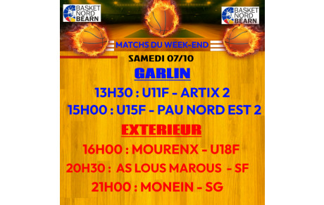 Rencontres du samedi  7 octobre