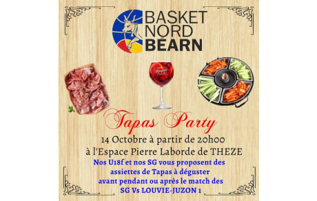 Soirée tapas samedi 14 octobre à Thèze 