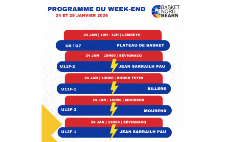 Programme du 24 et 25 Janvier