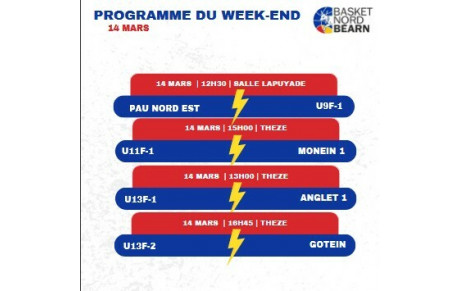 Programme du 14 Mars 2026