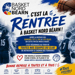 C'est la rentrée à BASKET NORD BÉARN