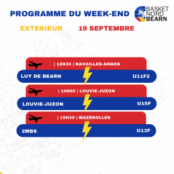 Programme des 19 et 20 septembre